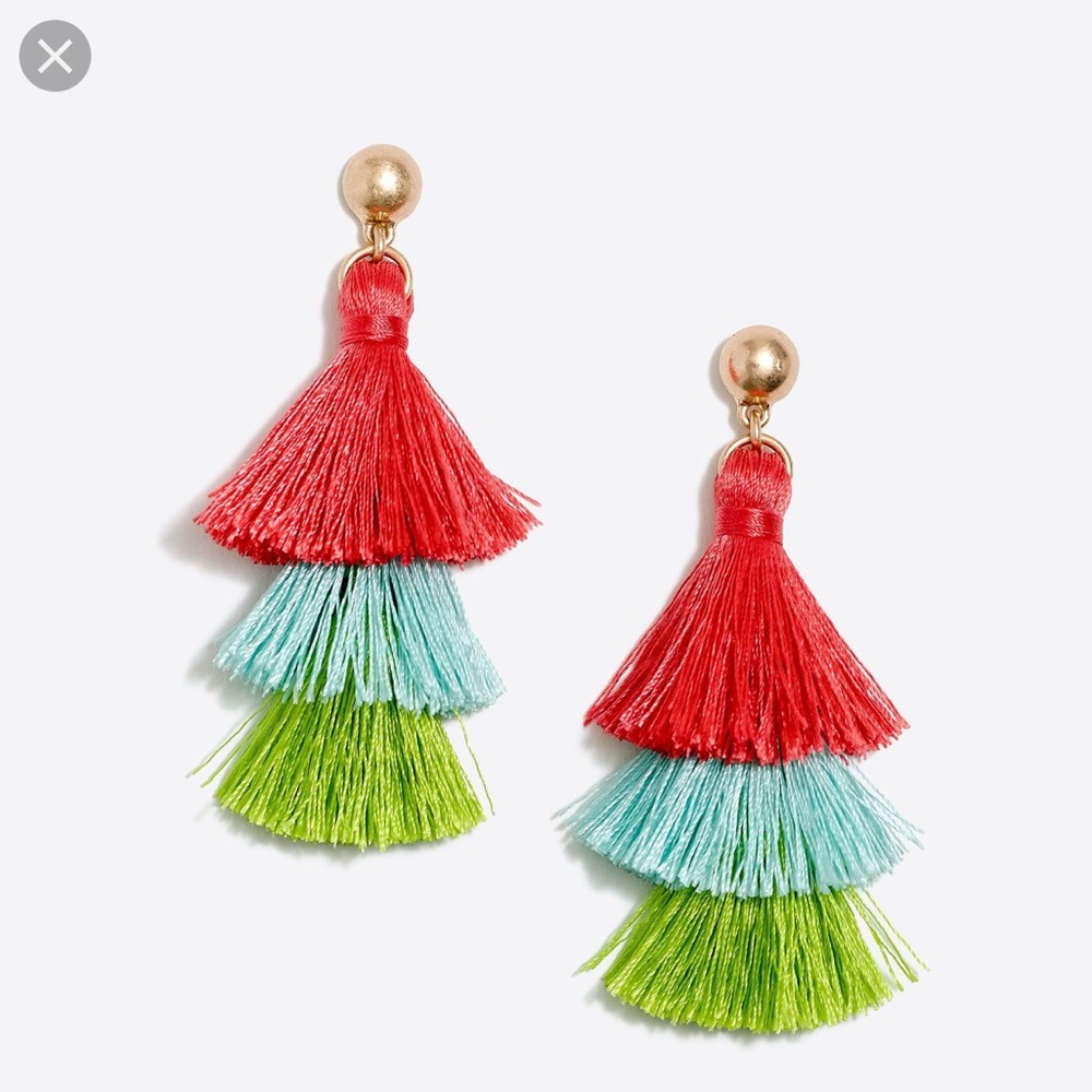 J Crew Thread Tassel Earrings